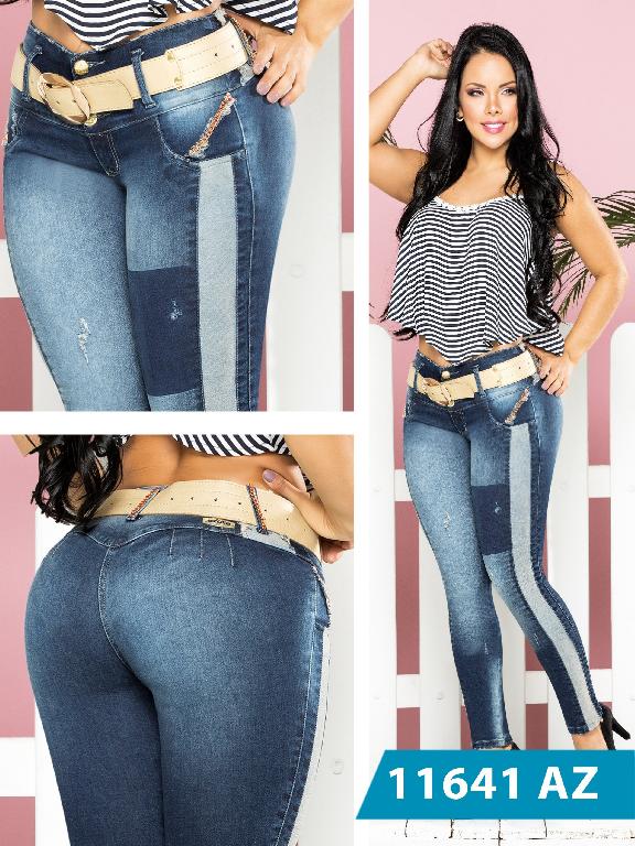 Jeans Levantacola Colombiano Azulle  - Ref. 232 -11641 AZ