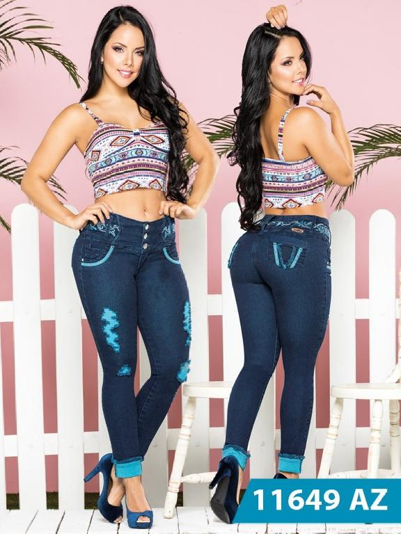 Jeans Levantacola Colombiano Azulle - Ref. 232 -11649 AZ