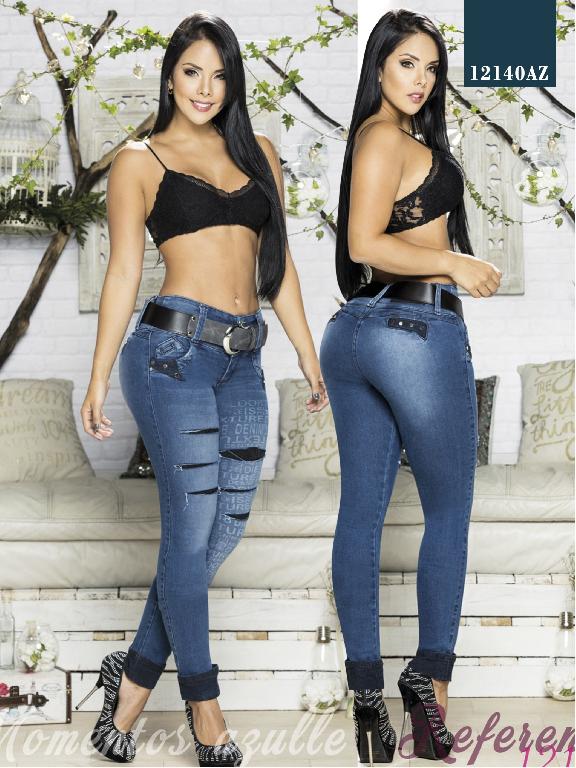 Colombian Jeans Butt Lifting Blue Color Azulle  - Ref. 232 -12140 AZ
