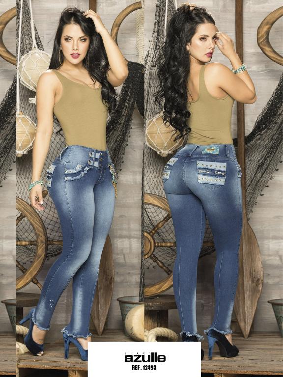 Jeans Levantacola Colombiano Azulle Jeans - Ref. 232 -12493 AZ