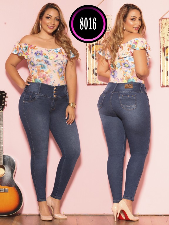 Colombian Butt lifting Plus Size Jean  - Ref. 119 -8016 Plus Size