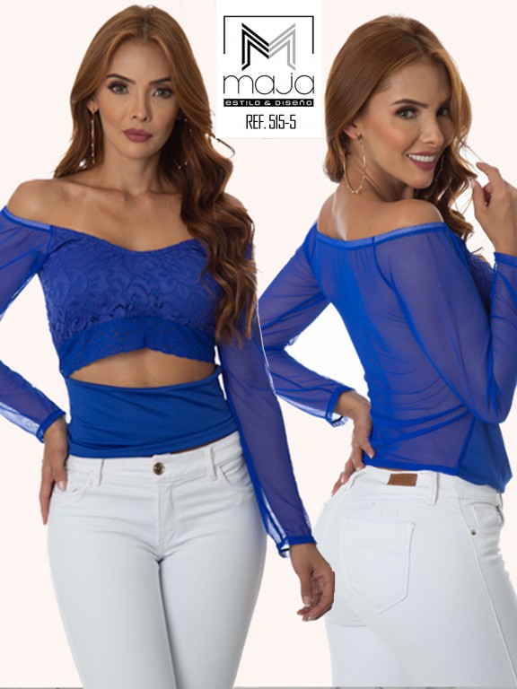 Blusa Moda Colombiana - Ref. 301 -515 Azul