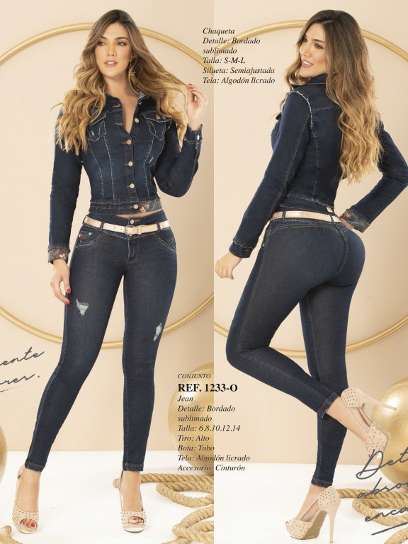 Jeans Levantacola Colombiano - Ref. 280 -1233 OSCURO
