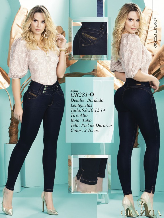 Jeans Levantacola Colombiano - Ref. 306 -281 Oscuro 