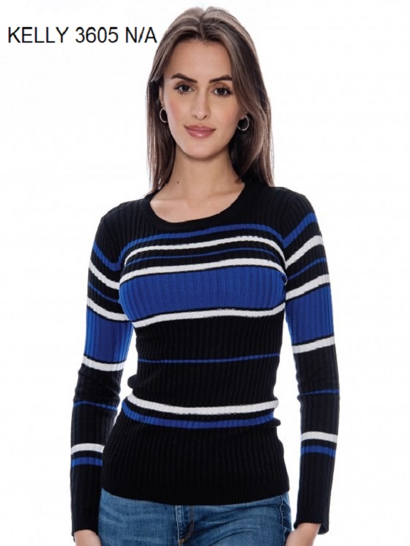 L.A Sweaters  - Ref. 200 -KELLY-3605 Negro/Azul