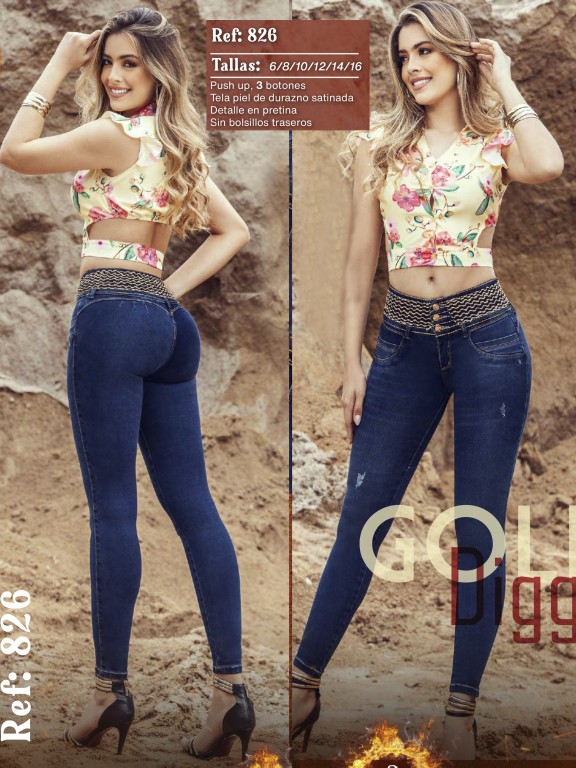 Jeans Levantacola Colombiano - Ref. 312 -826