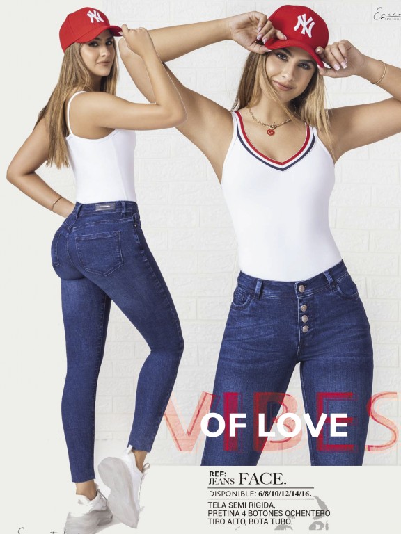 Jeans Levantacola Colombiano - Ref. 119 -FACE