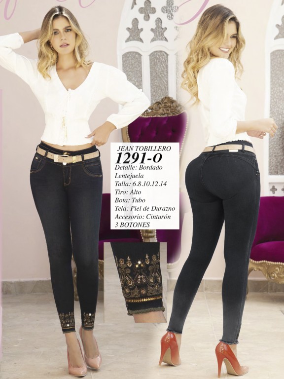 Jeans Levantacola Colombiano - Ref. 280 -1291 Oscuro