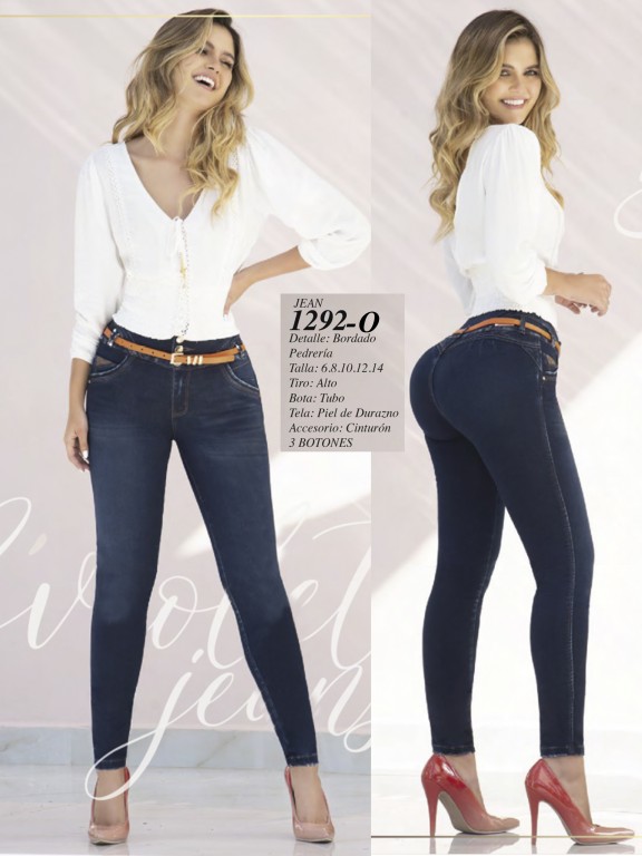 Jeans Levantacola Colombiano - Ref. 280 -1292 Oscuro