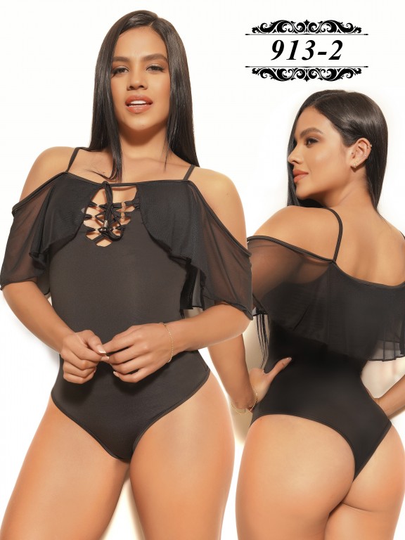 Colombian Fashion Bodysuit  - Ref. 301 -913 -2 Negro