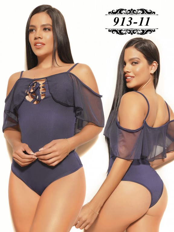 Colombian Fashion Bodysuit  - Ref. 301 -913 -11 Azul Oscuro
