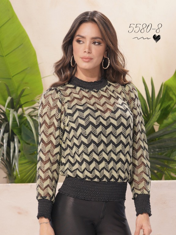 Colombian Fashion Blouse - Ref. 252 -5580 -8 Verde
