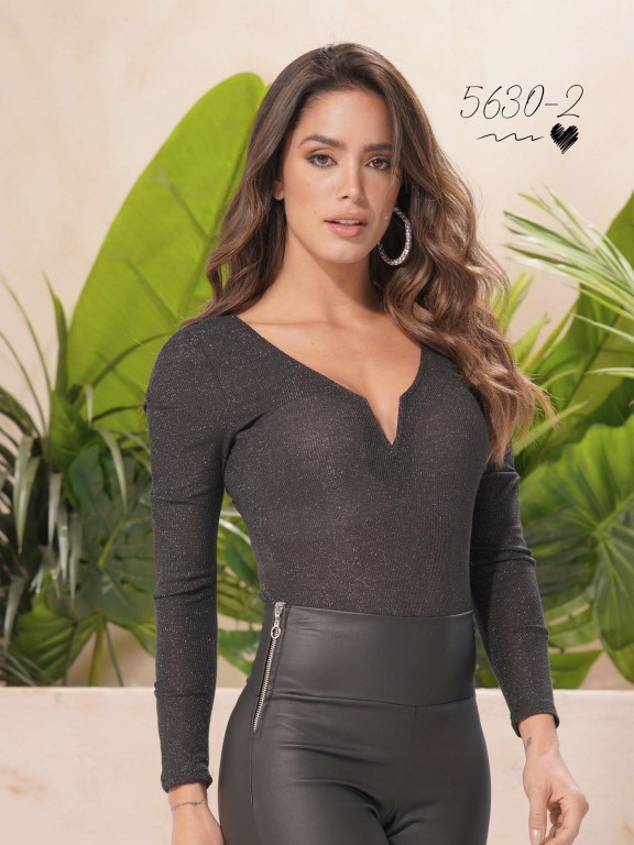 Colombian Fashion Blouse - Ref. 252 -5630 -2 Negro