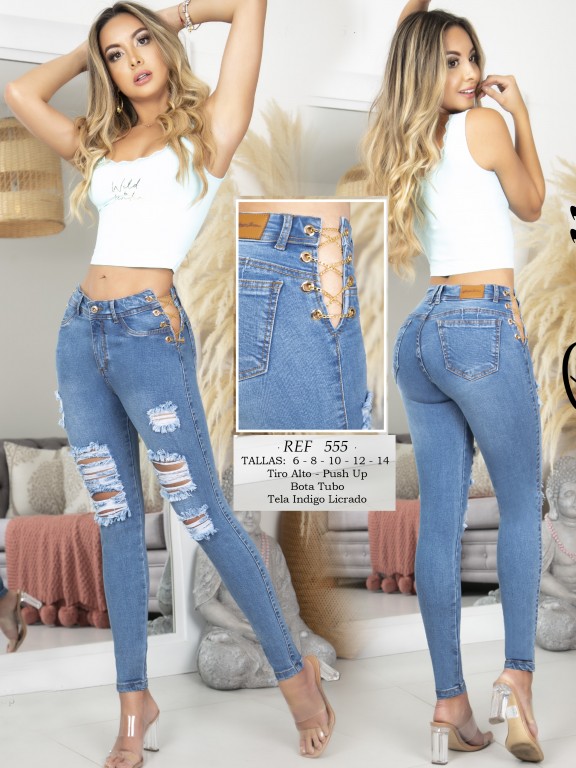 Jeans Levantacola Colombiano - Ref. 119 -555-A