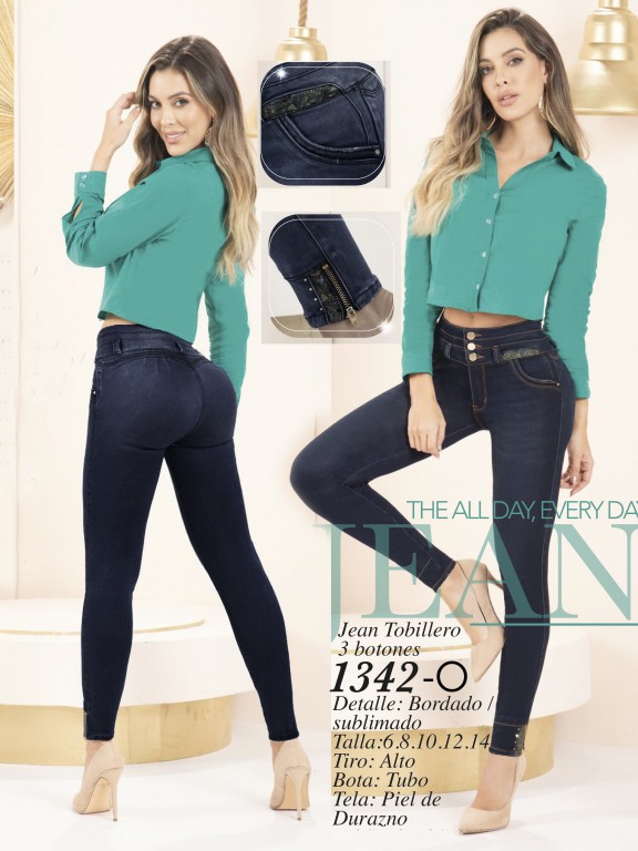 Jeans Levantacola Colombiano - Ref. 280 -1342 Oscuro