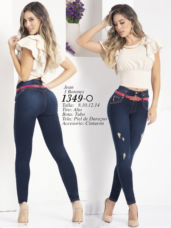 Jeans Levantacola Colombiano - Ref. 280 -1349 Oscuro