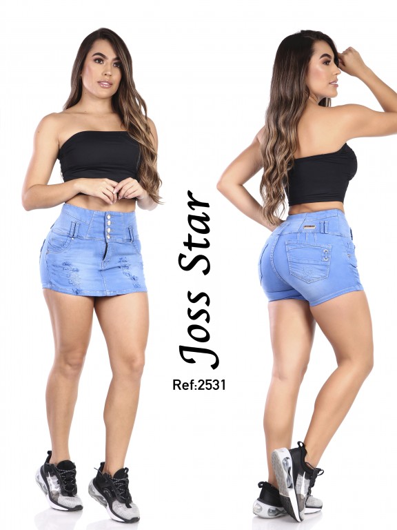 Colombian Butt Lifting Shorts Skirt - Ref. 109 -2531