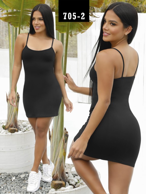 Vestido Moda  Colombiano - Ref. 268 -705-2 Negro