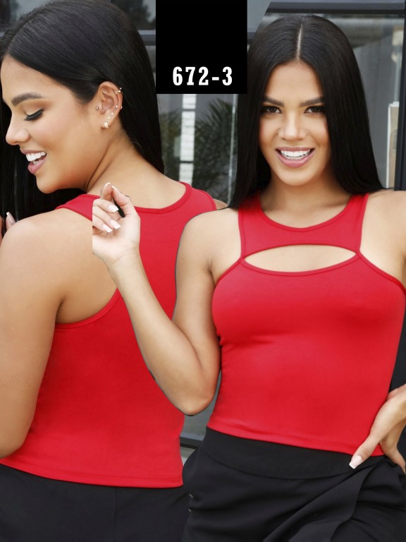 Colombian Fashion Blouse - Ref. 268 -672-3 Rojo