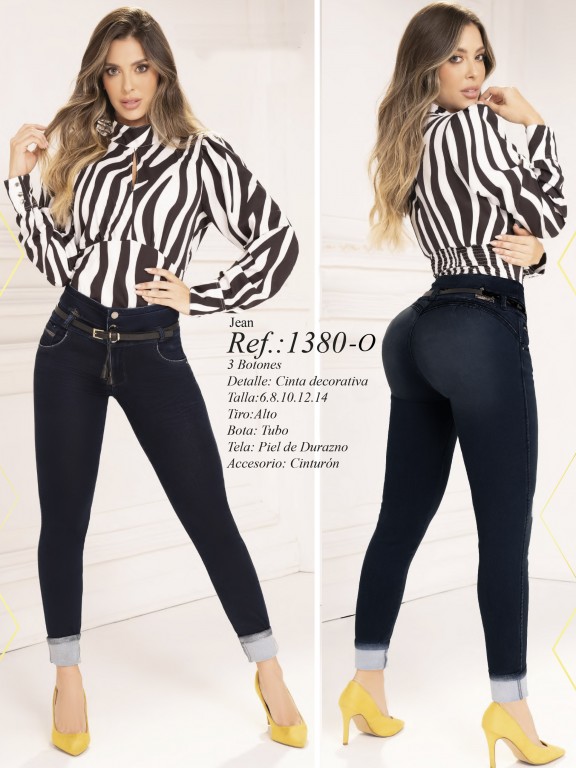 Jeans Levantacola Colombiano - Ref. 280 -1380 Oscuro