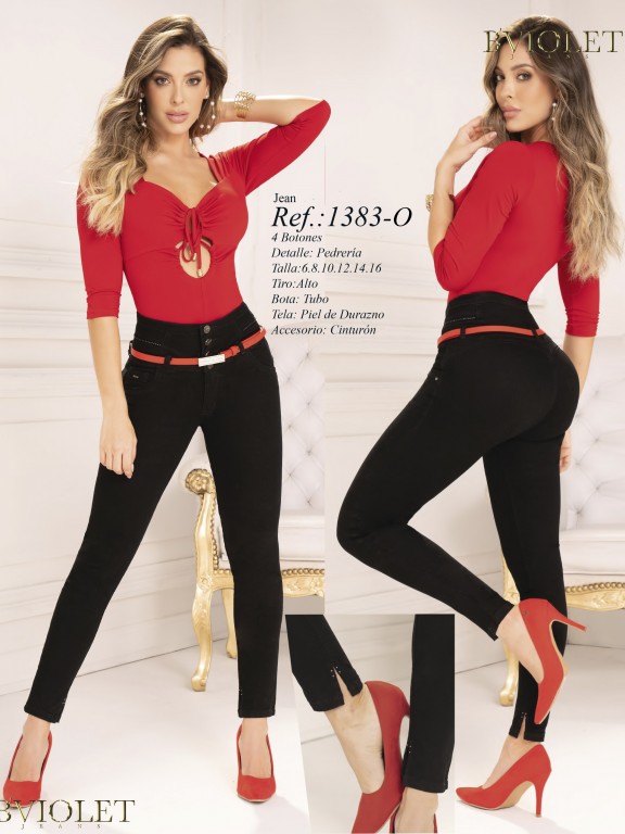 Colombian Butt lifting Jean - Ref. 280 -1383 Negro