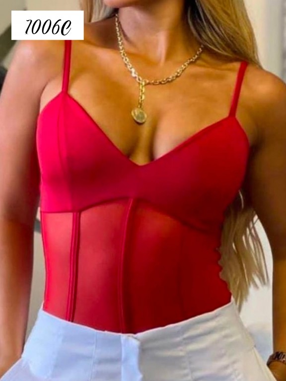 Colombian Fashion Bodysuit - Ref. 119 -1006C Rojo