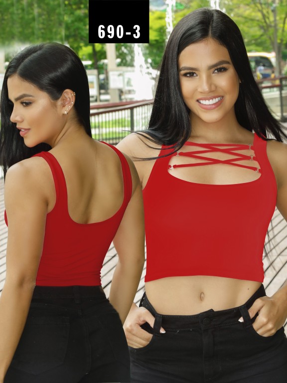 Colombian Fashion Blouse - Ref. 268 -690-3 Rojo