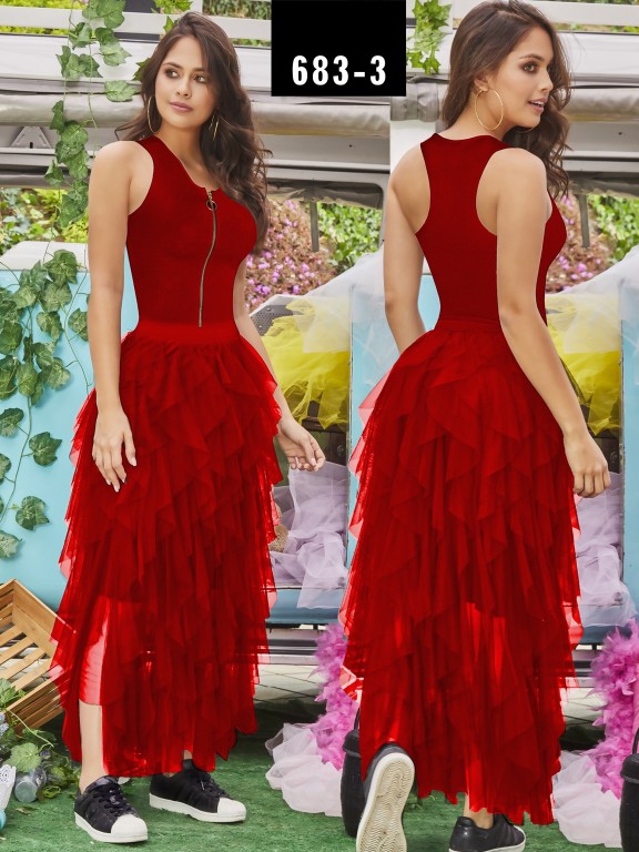 Colombian Fashion Blouse - Ref. 268 -683-3 Rojo