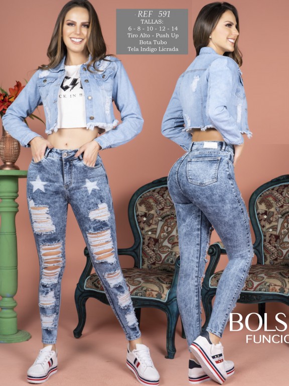 Jeans Levantacola Colombiano - Ref. 119 -591