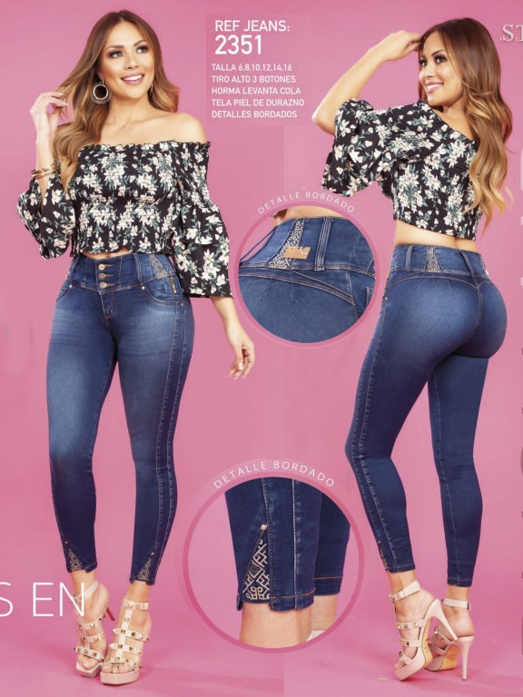 Jeans Levantacola Colombiano - Ref. 321 -2351