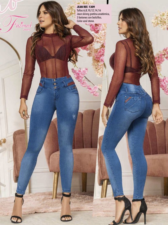 Jeans Levantacola Colombiano - Ref. 308 -1309