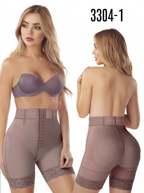 Short Colombian Shapewear Powernet Thaxx - Ref. 119 -3304-1 Plus Cocoa