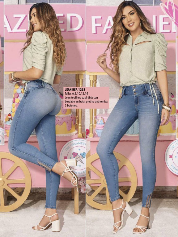 Jeans Levantacola Colombiano - Ref. 308 -1263