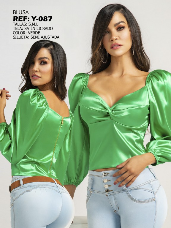 Blusa Moda Colombiana - Ref. 287 -Y087-8 Verde