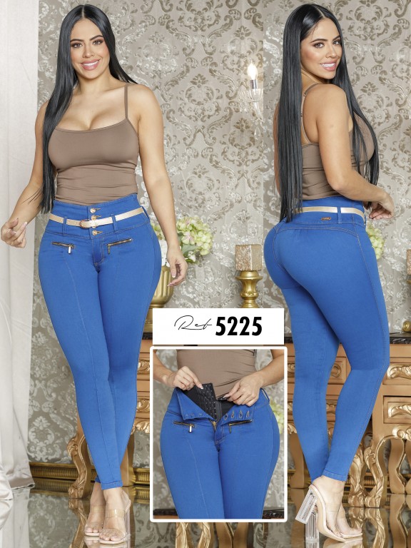 Jeans Levantacola Colombiano Con Faja - Ref. 119 -5225-S