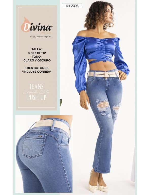 Jeans Levantacola Colombiano - Ref. 307 -2398