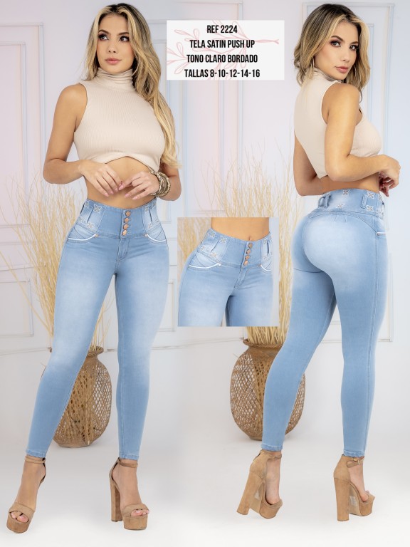 Jeans Levantacola Colombiano - Ref. 348 -2224