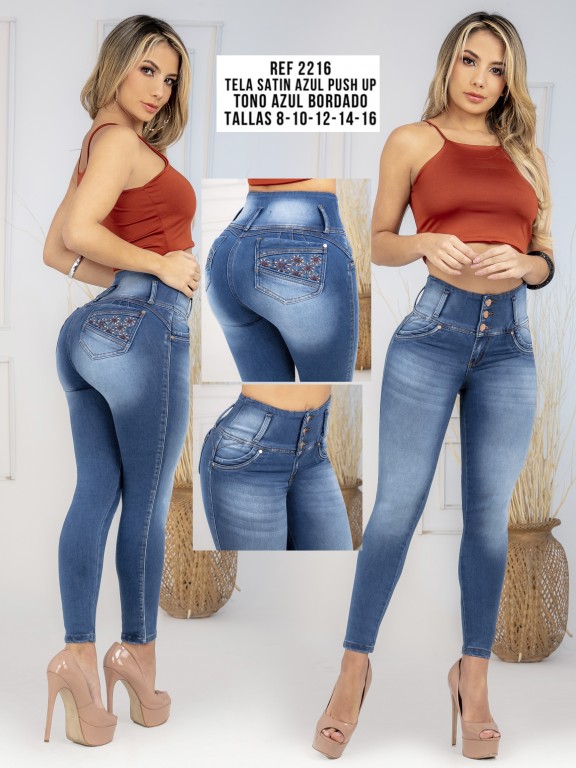Jeans Levantacola Colombiano - Ref. 348 -2216
