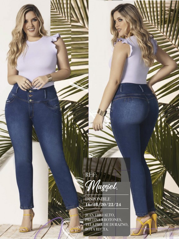 Jeans Levantacola Colombiano Plus Size - Ref. 119 -MASSIEL