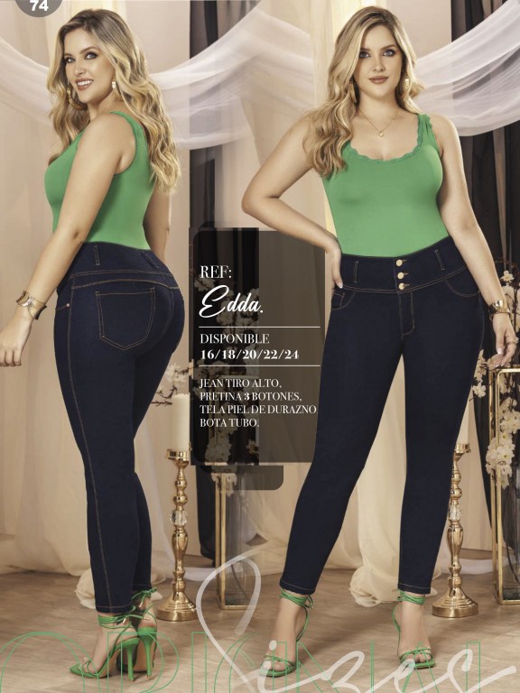 Jeans Levantacola Colombiano Plus Size - Ref. 119 -EDDA