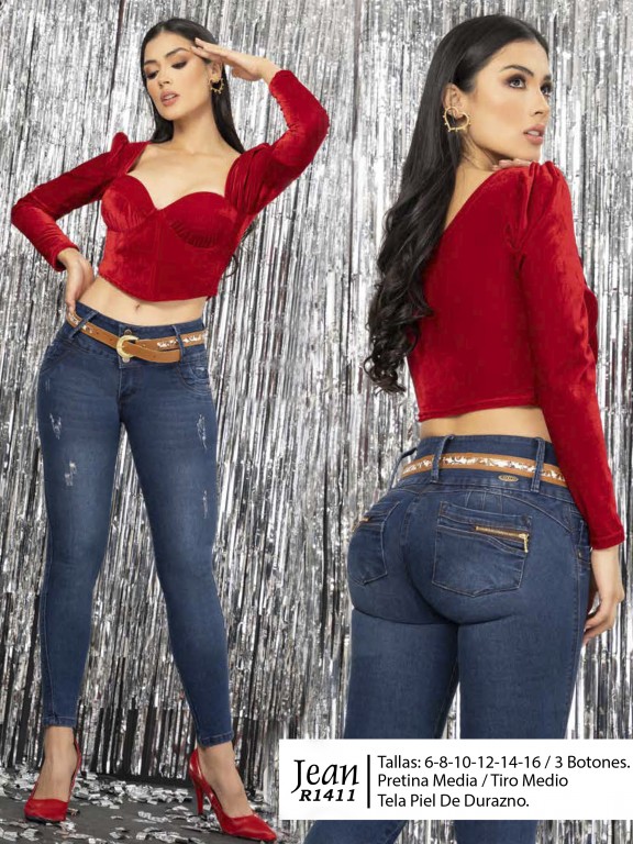 Jeans Levantacola Colombiano - Ref. 119 -1411