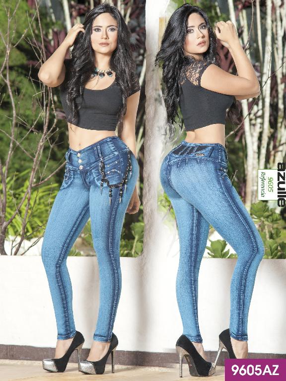 Colombian Butt Lifting Jeans Color Azulle  - Ref. 232 -9605AZ